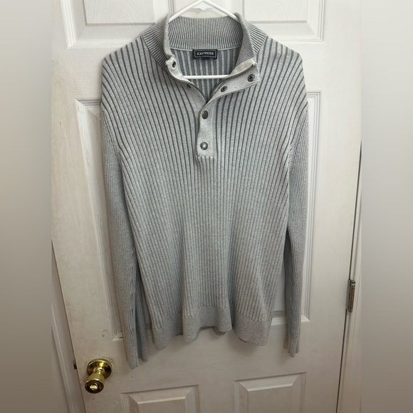 Express Other - Express Gray Ribbed Men's Sweater
